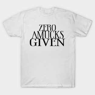 Zero Amucks Given Hocus Pocus Black T-Shirt